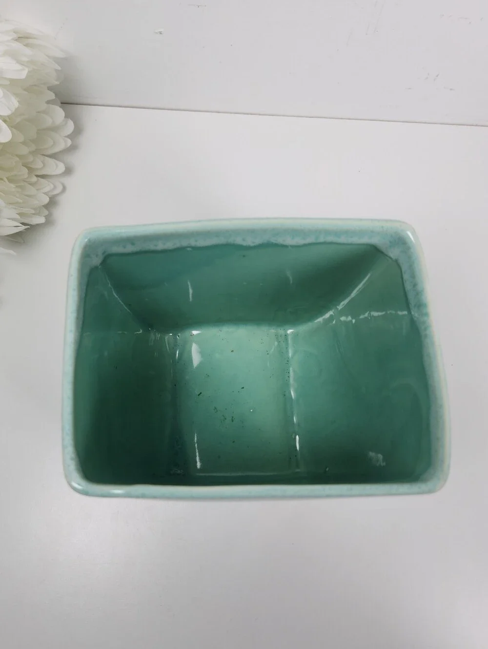 Vintage Upco USA 34 Seafoam Green Pottery Vase | Mid Century Planter | Retro